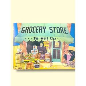 Grocery Store To Set Up Paper Doll Play Set 1950s Uncut‎ Saalfield Shop Display